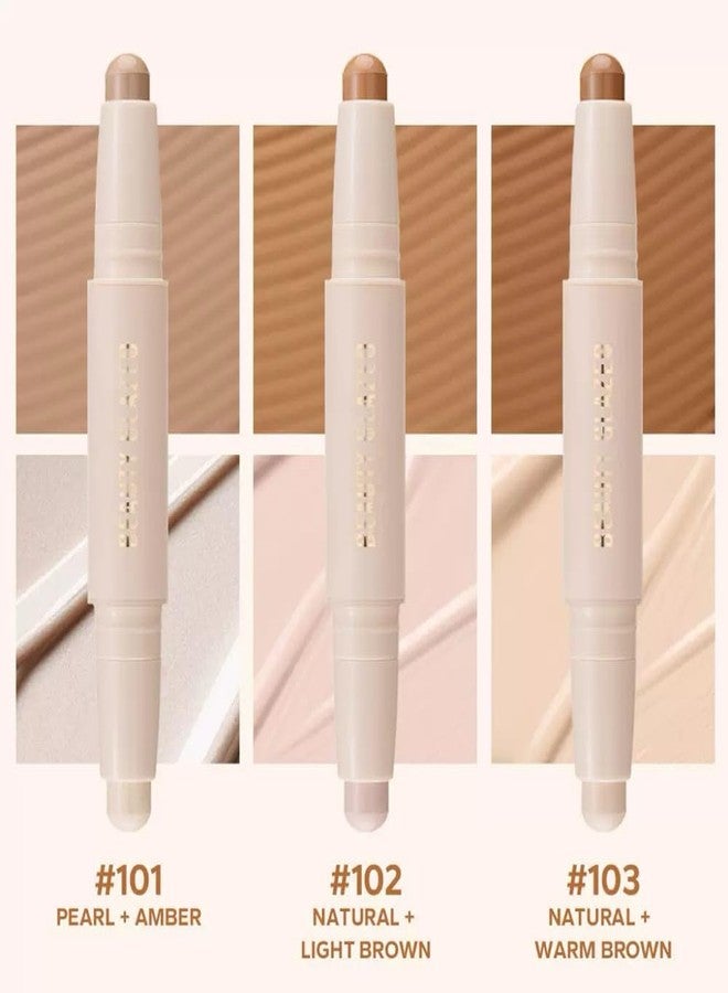 UOCK ﻿Double Head Contour Stick, Highlight & Contour Bronzer Stick, Durable And Waterproof Contouring Stick Set, Facial Makeup Contouring Face Cream - Image 3